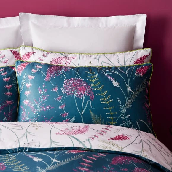 Discount ⭐ Dorma Dorma Winter Garden Teal 100% Cotton Reversible Duvet Cover and Pillowcase Set ✔️ 3 Discount ⭐ Dorma Dorma Winter Garden Teal 100% Cotton Reversible Duvet Cover and Pillowcase Set ✔️ - Image 3