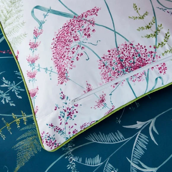 Discount ⭐ Dorma Dorma Winter Garden Teal 100% Cotton Reversible Duvet Cover and Pillowcase Set ✔️ 6 Discount ⭐ Dorma Dorma Winter Garden Teal 100% Cotton Reversible Duvet Cover and Pillowcase Set ✔️ - Image 6