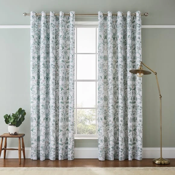 Flash Sale ✔️ Dorma Dorma Winterbourne Green Blackout Eyelet Curtains ✨ 2 Flash Sale ✔️ Dorma Dorma Winterbourne Green Blackout Eyelet Curtains ✨ - Image 2