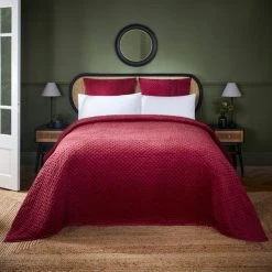 Flash Sale ✔️ Dorma Dorma Purity Red Genevieve Bedspread 🤩